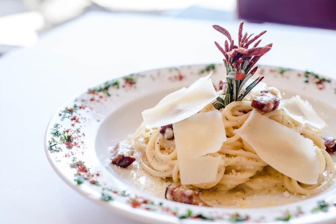 Spaghetti carbonara at Ristorante Roma